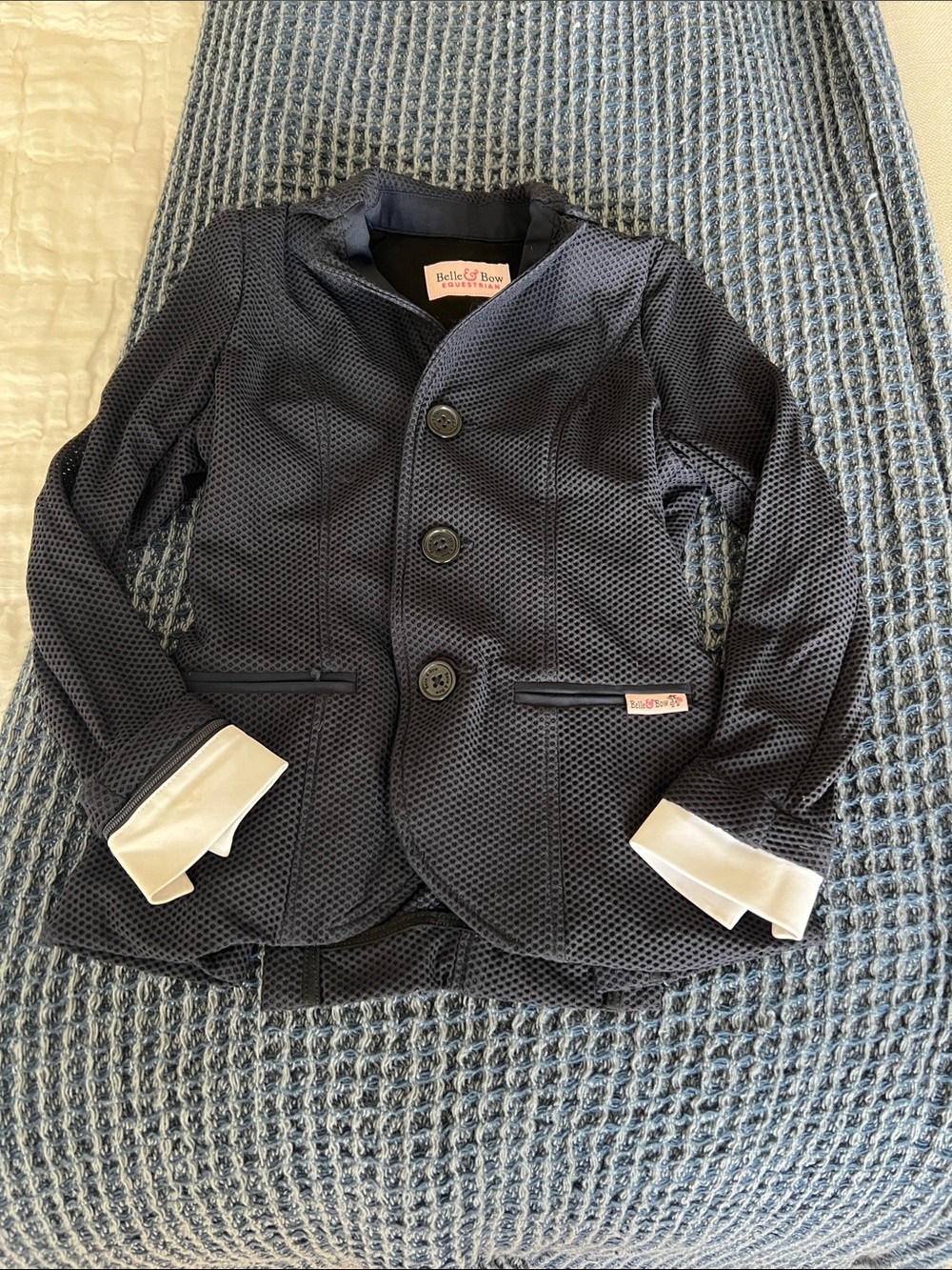 Belle & Bow equestrian jacket, NAVY, 4